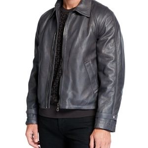 SALVATORE FERRAGAMO Men's Deerskin Leather Jacket